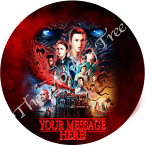 11 stranger things circle edible image topper Netflix season 4