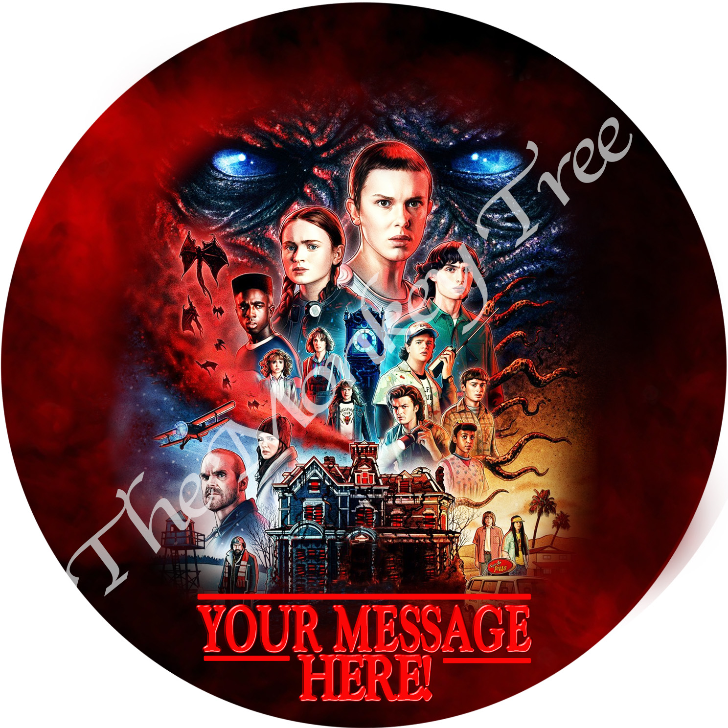 Stranger Things Season 4 Edible Cake Image Can Be Personalised The