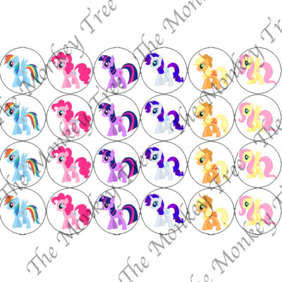 My little pony edible cupcake image topper fondant birthday unicorn rainbow dash