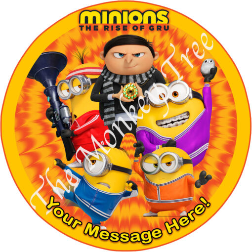 minions the rise of gru edible image fondant cake topper