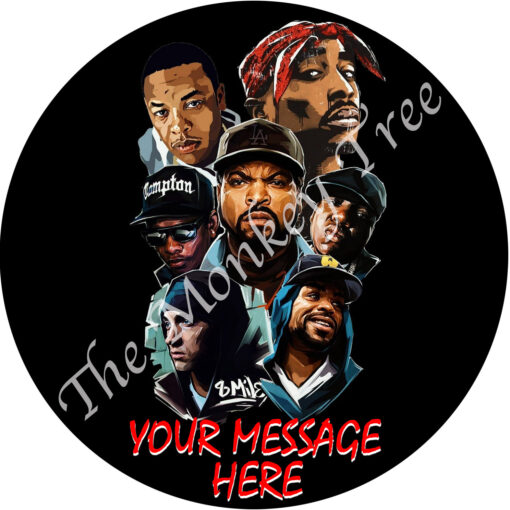 Rapper legends Edible cake image topper