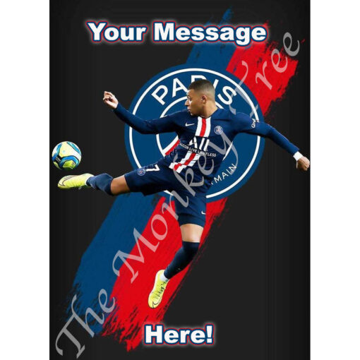 PSG paris saint germain football soccer club edible cake topper fondant birthday neymar messi bpappe