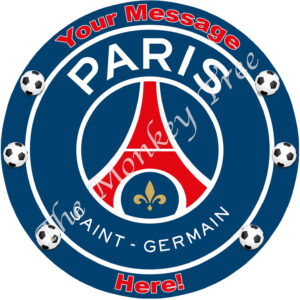 PSG paris saint germain football soccer club edible cake topper fondant birthday