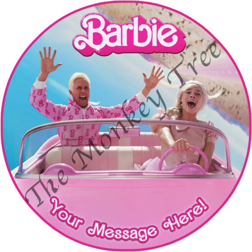 barbie movie edible cake topper fondant