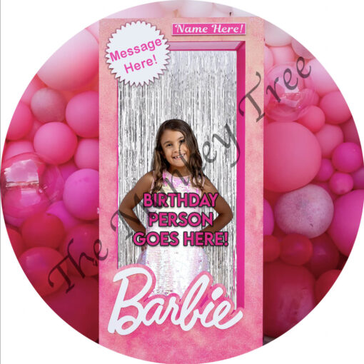 barbie movie edible cake topper fondant barbie box