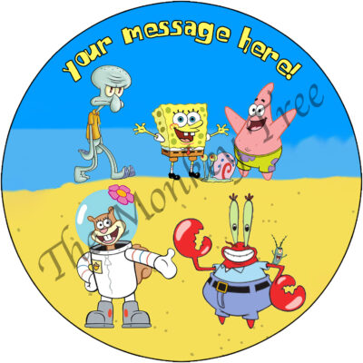 spongebob squarepants edible cake topper image