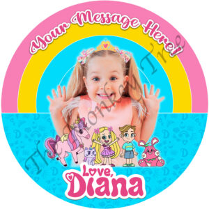 love diana edible cake topper fondant birthday cake cupcake