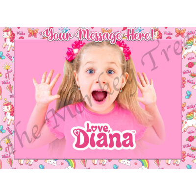 love diana edible cake topper fondant birthday cake cupcake