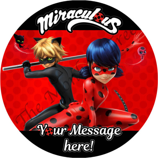 miraculous ladybug edible cake image topper