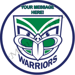 edible image fondant cake warriors rugby auckland