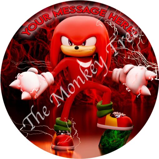 knuckles sonic hedgehog movie super smash bros edible cake topper image birthday