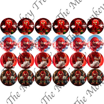 knuckles sonic hedgehog movie super smash bros edible cake topper image birthday cupcake