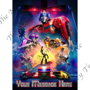 transformers optimus prime bumble bee edible image fondant cake