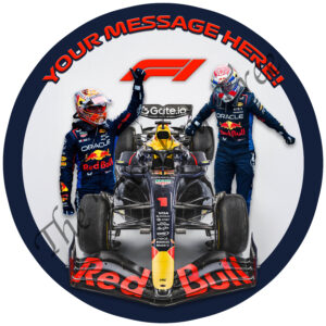 max verstappen red bull f1 formula 1 racing edible cake image topper
