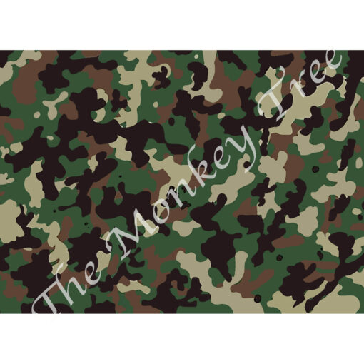 camouflage army hunting edible image cake topper