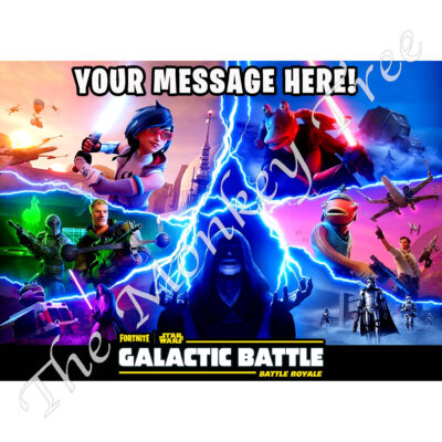 fortnite edible cake image topper birthday fondant icing party Auckland galactic battle