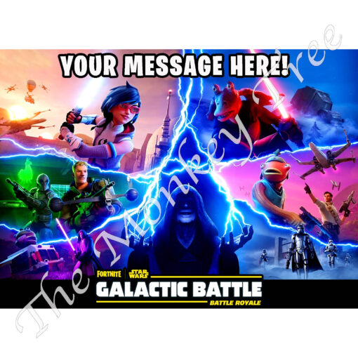 fortnite edible cake image topper birthday fondant icing party Auckland galactic battle