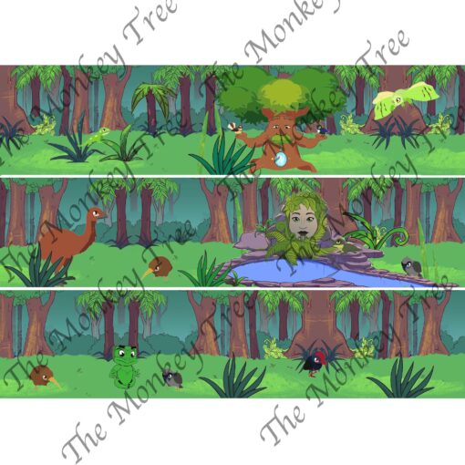 takaro tribe edible cake topper birthday wraparound border