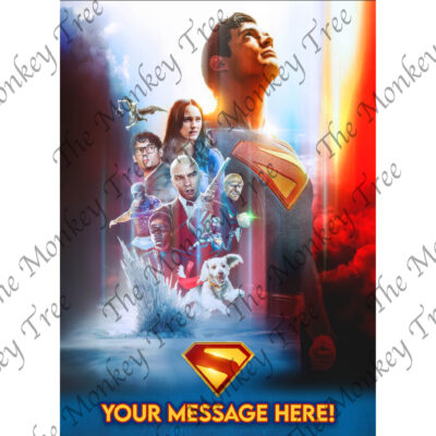 superman 2025 edible cake image topper large A4