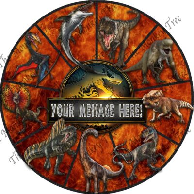 dinosaur edible cake image fondant jurassic world rebirth