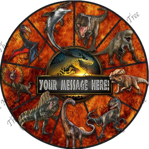 dinosaur edible cake image fondant jurassic world rebirth