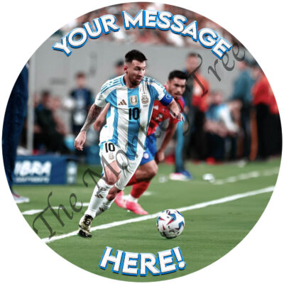messi fc barcelona football soccer edible image fondant cake argentina
