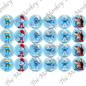 smurfs movie edible cupcake image toppers fondant