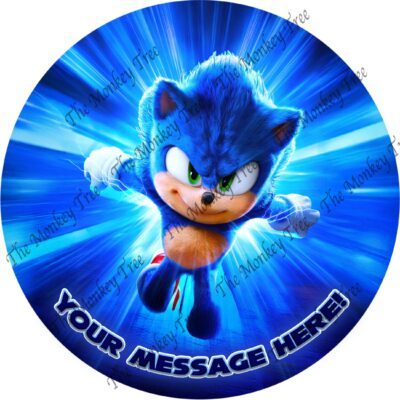 sonic hedgehog movie super smash bros edible cake topper image birthday sonic 3