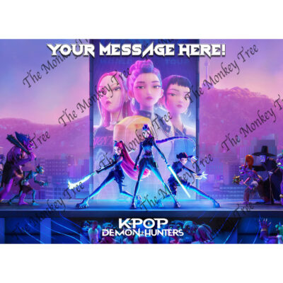 k-pop demon hunters edible cake image topper