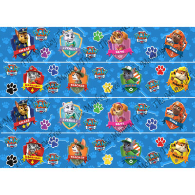 paw patrol edible image fondant cake wraparound