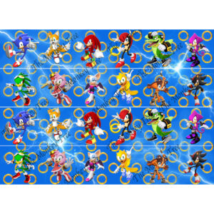 sonic hedgehog edible cake wraparound