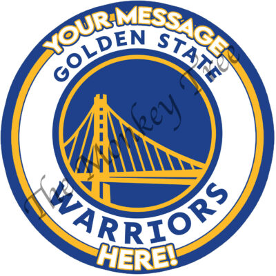 golden state warriors edible cake image topper