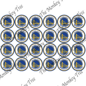 golden state warriors edible cupcake image toppers