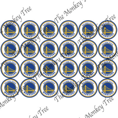 golden state warriors edible cupcake image toppers