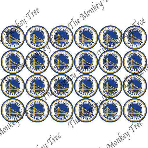 golden state warriors edible cupcake image toppers