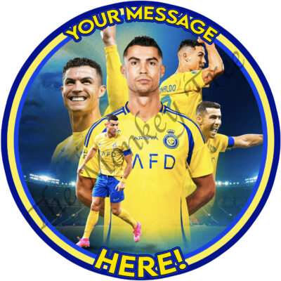 ronaldo al nassr edible cake image topper