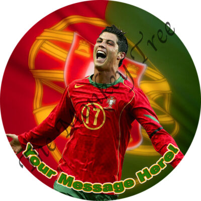 Ronaldo edible cake image football soccer party birthday