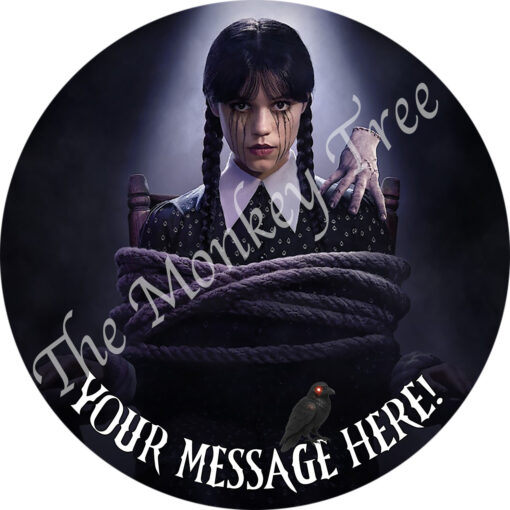 wednesday addams netflix edible image cake topper season 2