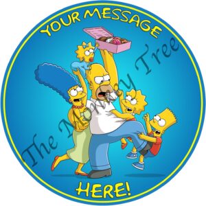the simpsons edible cake image topper