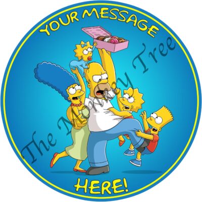 the simpsons edible cake image topper