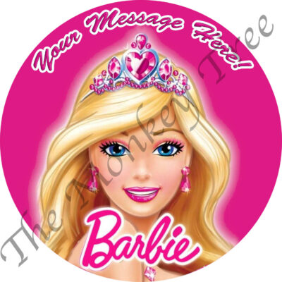 barbie princess edible image cake topper