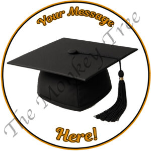 graduation hat edible cake topper print