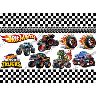 hot wheels edible image character sheet cut outs
