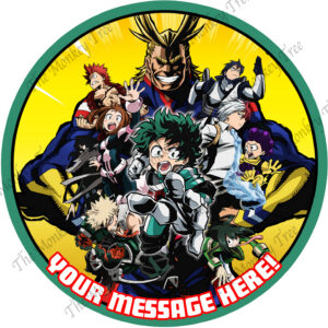 my hero academia edible cake image topper