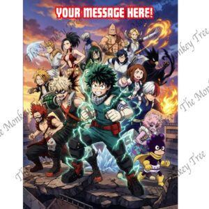 my hero academia edible cake image topper