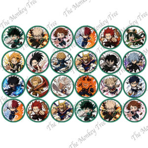 my hero academia edible cupcake image toppers