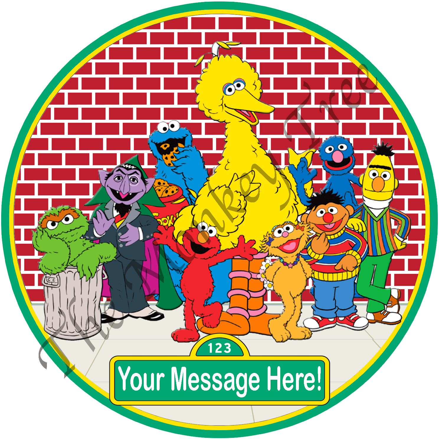 sesame street edible image cake topper