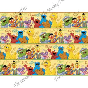 sesame street edible image cake wraparound