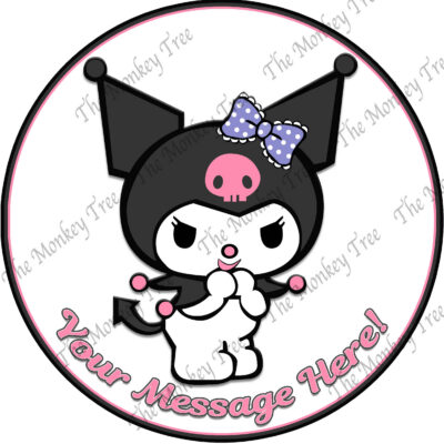 sanrio kuromi edible iamge cake topper