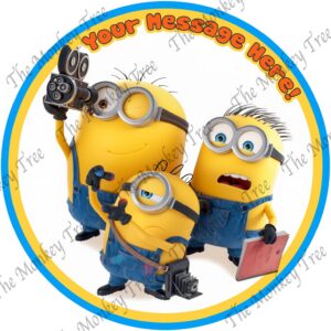 minions and monsters edible image cake topper